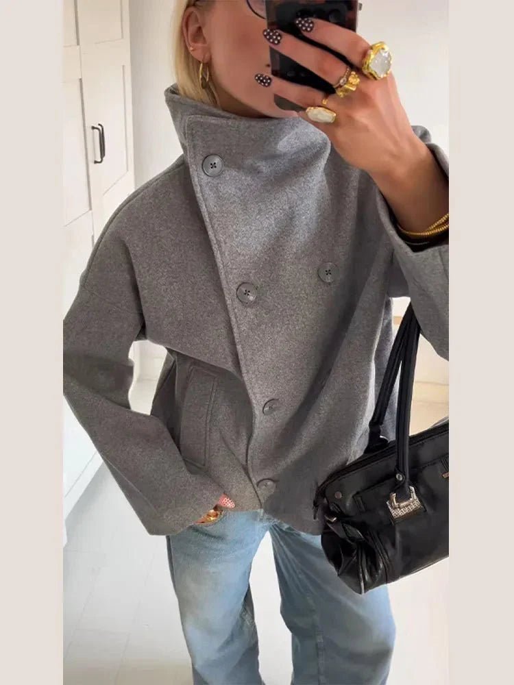 Clarissa Jacket with Stand Collar